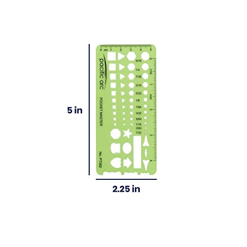 Pacific Arc Pocket Master Template Guide, Featuring Perfect Circles, Hexagons, Triangles, and Squares