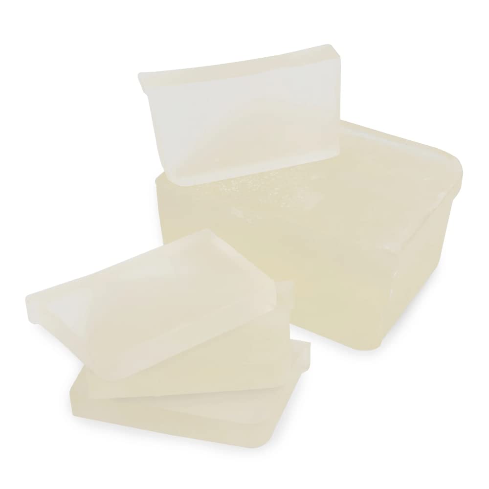 Primal Elements Clear Soap Base - Moisturizing Melt and Pour Glycerin Soap Base for Crafting and Soap Making, Vegan, Cruelty Free, Easy to Cut, Unscented - 2 Pound