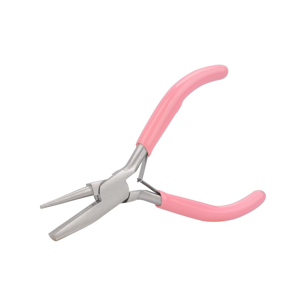 1PCS 5 Inches Pink Jewelry-making pliers Beadsmith Concave Round Nose Pliers – Wire Looping and Bending Tool – Jewelry-Making Instrument Metal ring-making tools