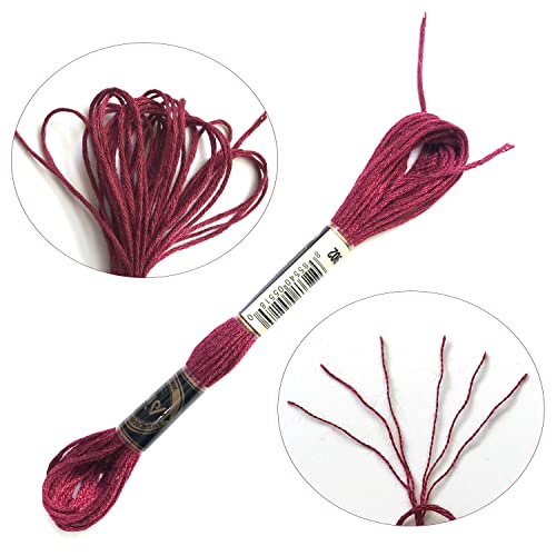 levylisa Embroidery Floss 30 Skeins Cross Stitch Threads Friendship Bracelets Floss with 10 Pcs Floss Bobbins and 2 Pcs Needle Threader (Purple)