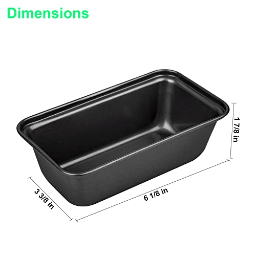 Tiawudi 6 Pack Mini Loaf Pans, Non-Stick Baking Bread Pan, Carbon Steel Bakeware