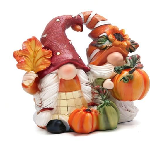 Hodao Fall Thanksgiving Pumpkin Gnome Decoration, Home Harvest Certerpiece