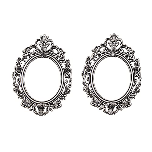 Tim Holtz Idea-ology Baroque Frames 2-Pack, 2.25 x 3 Inches Each, Antique Nickel Finish (TH93267),Silver