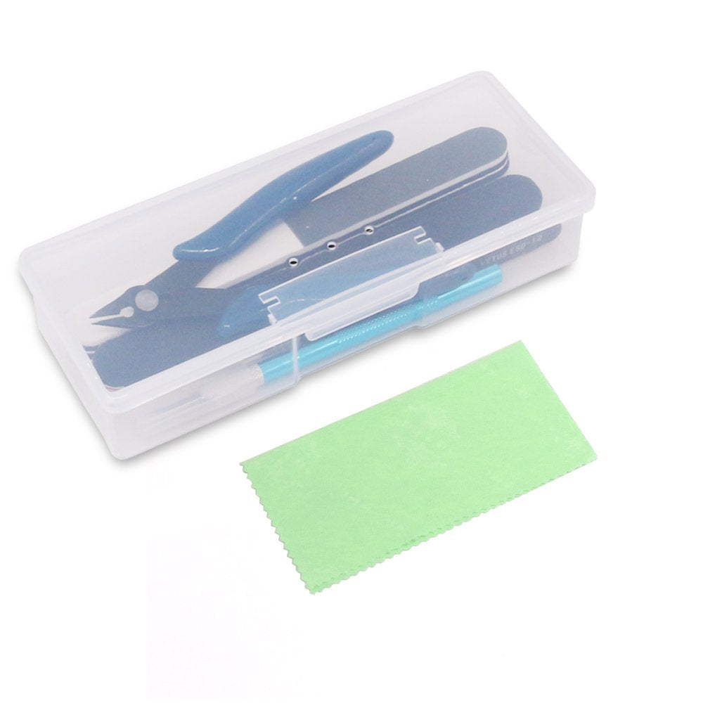 Rustark 9Pcs Model Tools Kit Hobby Building Tools Craft Set for Basic Model Building, Repairing and Fixing