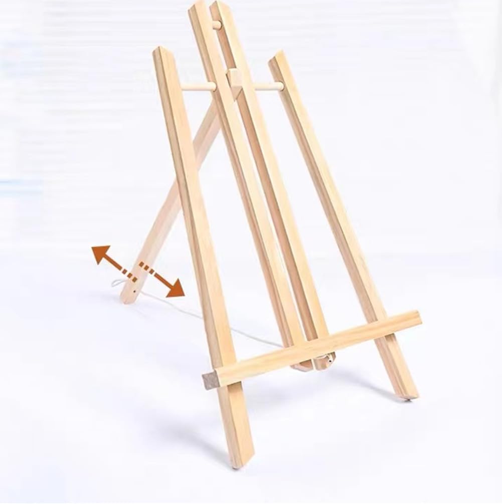 11.8" Wood Easels, Small Tabletop Display Stand, Tripod, Painting Party Easel, Kids Student Tabletop Easels for Painting, Portable Canvas Photo Picture Sign Holder