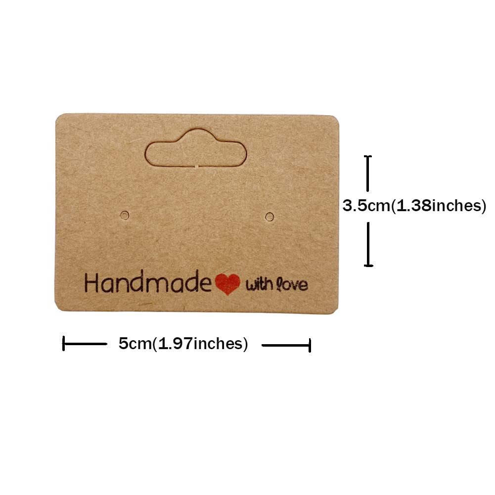 150PCS Earring Cards,5x3.5cm Earring Display Cards for Selling,Brown Earring Holder 2022