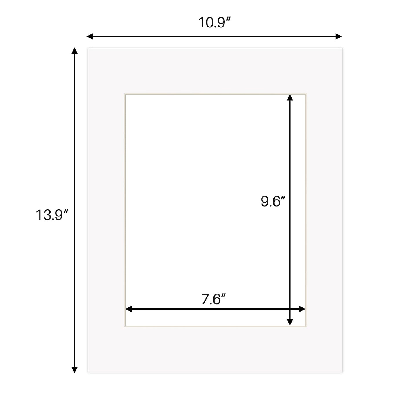 ZBEIVAN 11x14 White Picture Mats with Core Bevel Cut Frame Mattes for 8x10 Pictures - Pack of 12
