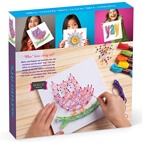 Craft-tastic DIY String Art – Craft Kit for Kids – Everything Included for 3 Fun Arts & Crafts Projects – Owl Series, Large