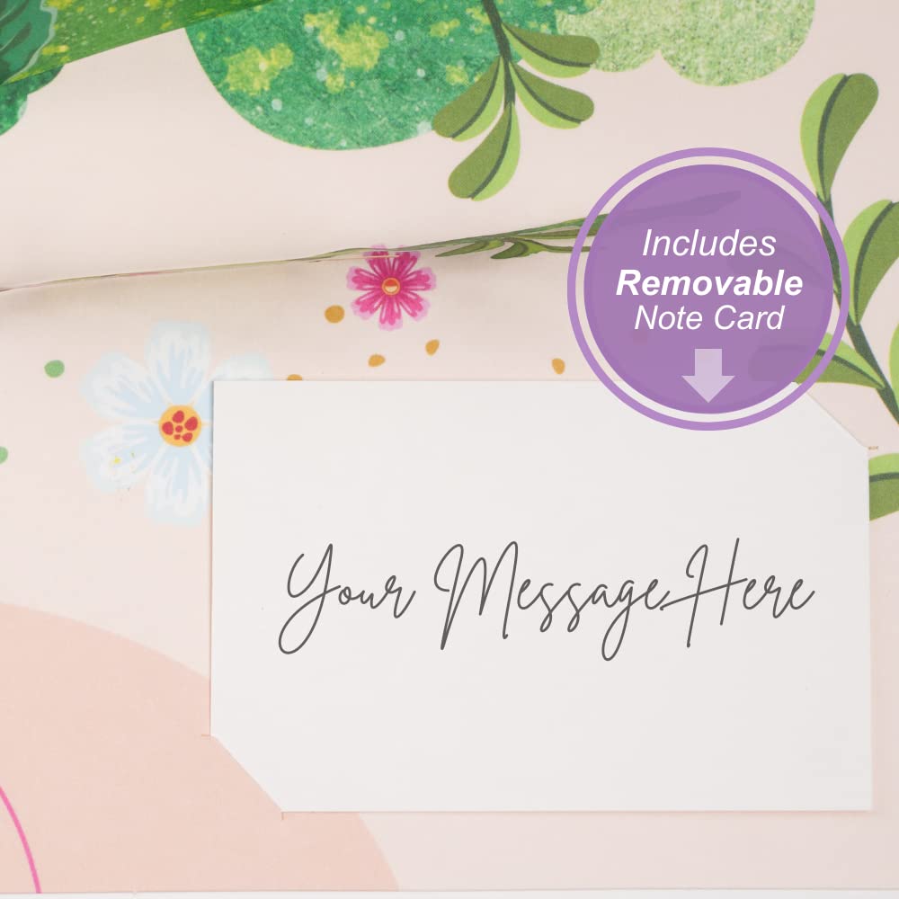 Paper Love Frndly 3D Pop Up Happy Mothers Day Card, Handcrafted - 100% Recycled and Eco-Friendly, 8" x 6" Cover - with Note Tag