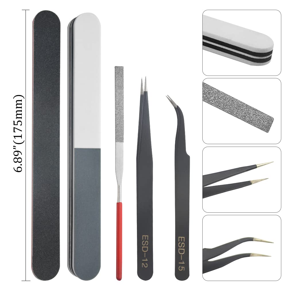 BXQINLENX Professional 8 PCS Gundam Car Model Tools Kit Modeler Basic Tools Craft Set Hobby Building Repairing and Fixing(A)