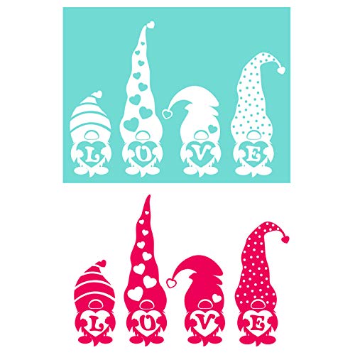 YeulionCraft Self-Adhesive Silk Screen Printing Stencil, Love Theme Reusable Sign Stencils Mesh Transfers for Painting on Wood Decoration DIY T-Shirt Fabric, Beard Old Man