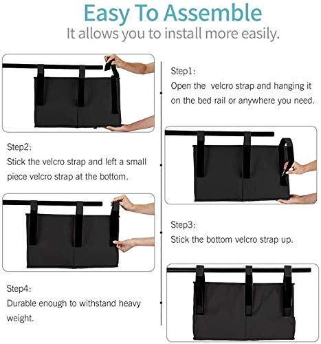 Pimzua Bunk Top Bed Under Bedside Caddy Cup Holder For Outdoor,Home Bed Rail,Armchair,Dining Room,Camping,Reclining Sofa,Rv,Futon Adjustable Arms Reach Organization Caddies For Laptop,Paper,Pad