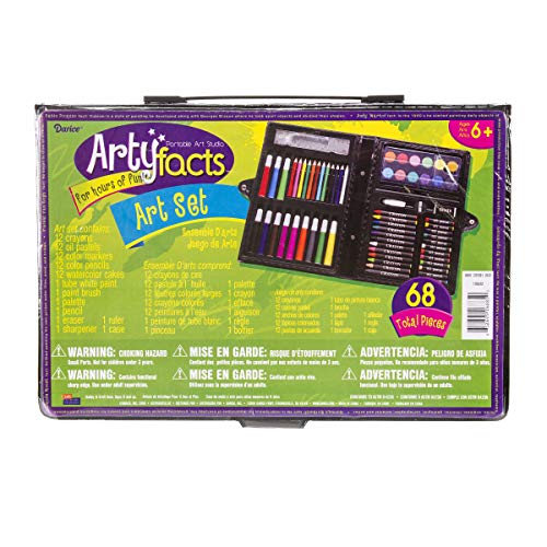 Darice 80-Piece Art Set – Art Supplies for Drawing, Painting and More in a Plastic Case - Makes a Great Gift for Children and Adults