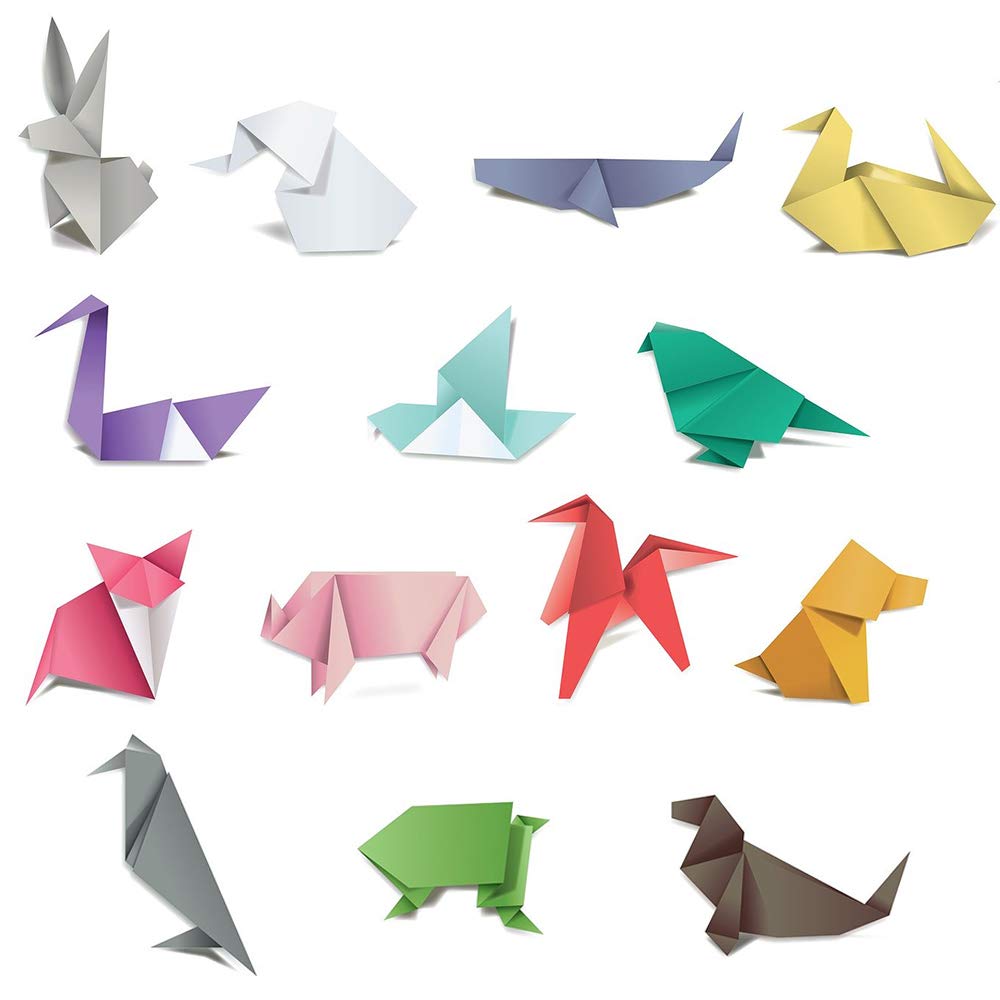 Opret Origami Paper Large, 100 Sheets 20x20cm / 8 inch Large Origami Paper 50 Vivid Colors Single Sided for Arts and Crafts Projects