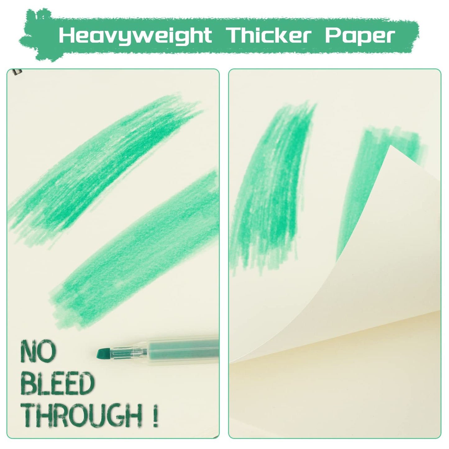 Sketch Book 5.5 X 8.5 inch, Artist Sketch Pad (Pack of 3), 300 Sheets (68lb/100gsm) Spiral Bound Sketchbook, 100 Sheets Each, Acid Free Drawing Paper, Suitable for Adults & Teens