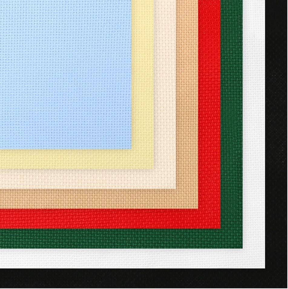 8 Pieces Aida Cloth 8 Color 14 Count Classic Reserve Cross Stitch Fabric, 12 by 18-Inch