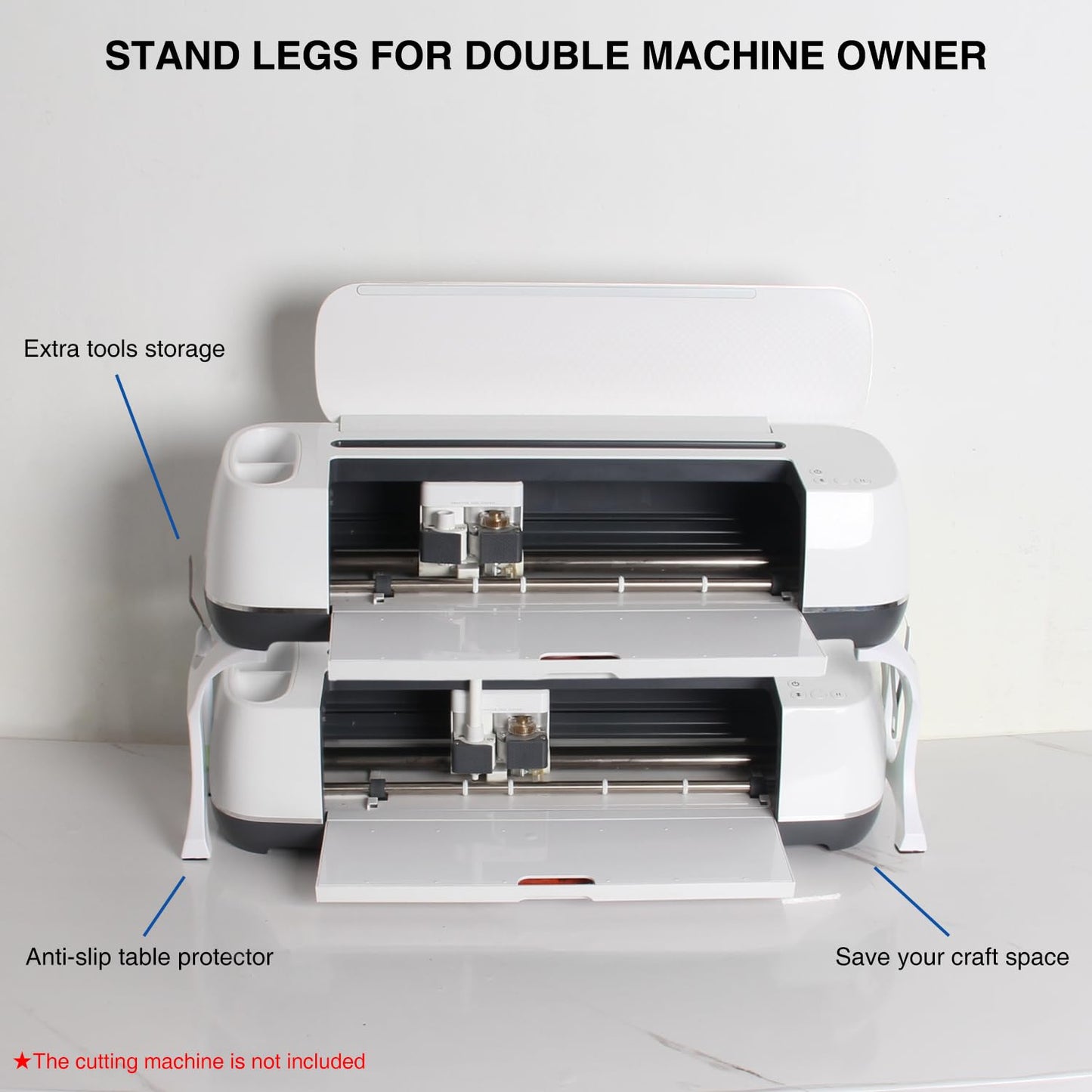 LOPASA 7'' Stand Legs for Cricut Maker 3/ Maker/Explore 3/ Explore Air 2 Machine Storage and Organization, Cutting Machine Accessories and Supplies and Tools Organizer, Table Space Saving