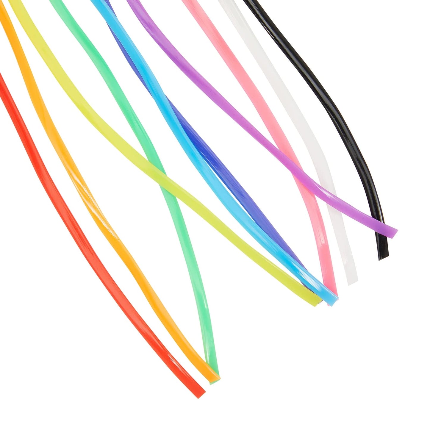 Juvale Lanyard String Kit - Neon Plastic Lacing Cord & Gimp String for Bracelets - Plastic Cord & Boondoggle Kit for Keychains - 10 Spools, 50 Yd Each, 2.5 mm x 1 mm, Rainbow