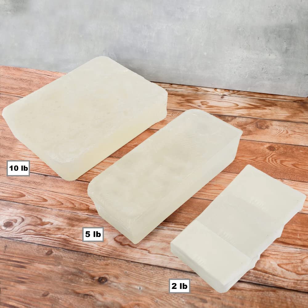 Primal Elements Clear Soap Base - Moisturizing Melt and Pour Glycerin Soap Base for Crafting and Soap Making, Vegan, Cruelty Free, Easy to Cut, Unscented - 2 Pound