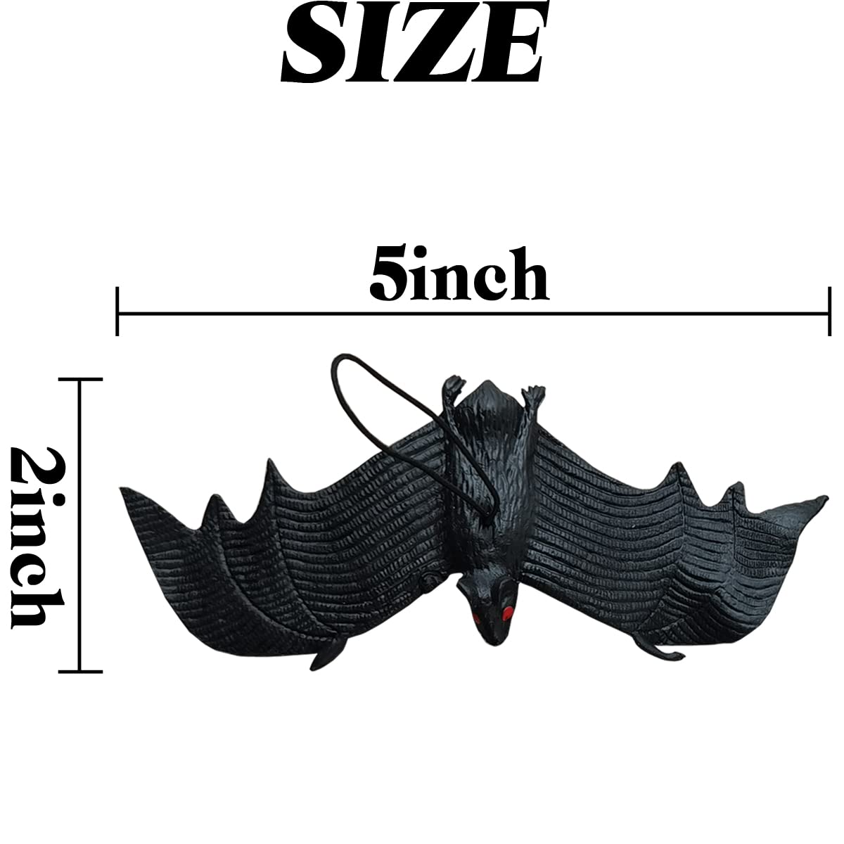 18PCS Halloween Simulation Hanging Bats Realistic Looking Scary Bats,Fake Rubber Hanging Vampire Bats for Halloween Party Favors and Decoration,Haunted House