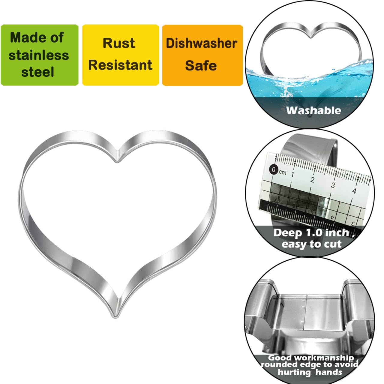 LUBTOSMN New Dinosaur Cookie Cutter Set-7 Piece-Dinosaur Footprint and Head, Tyrannosaurus(T-Rex), Brontosaurs, Spinosaurus, Triceratops, Pterodactyl, Baking Mold for Kids Dinosaur Birthday Party