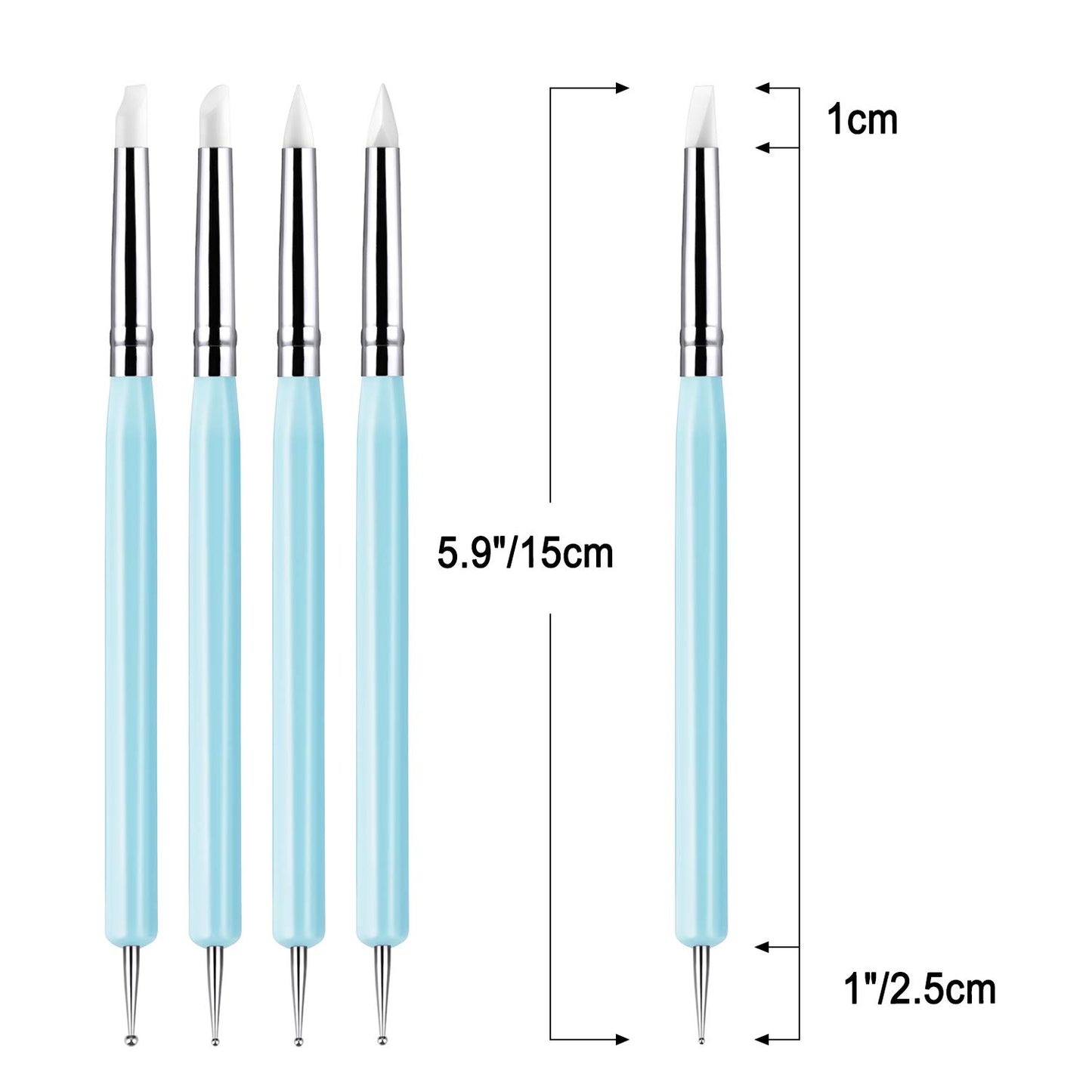 10Pcs Silicone Clay Sculpting Tool, Modeling Dotting Tool& Pottery Craft use for DIY Handicraft,silicone tool,silicone sculpting tools