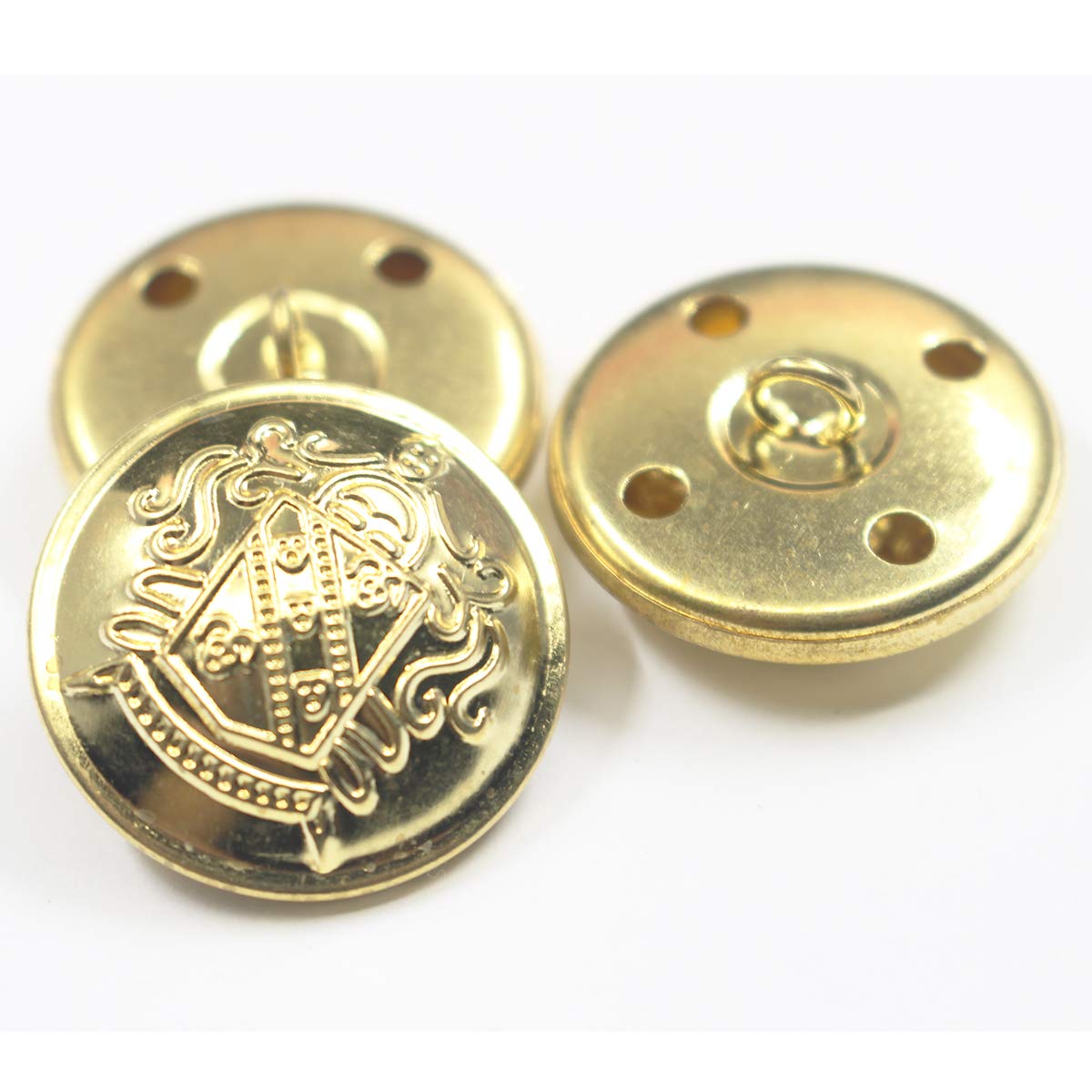 KENDANY 16 Piece Metal Blazer Button Set - for Blazer, Suits, Sport Coat, Uniform, Jacket 25mm (Gold 16 Piece)