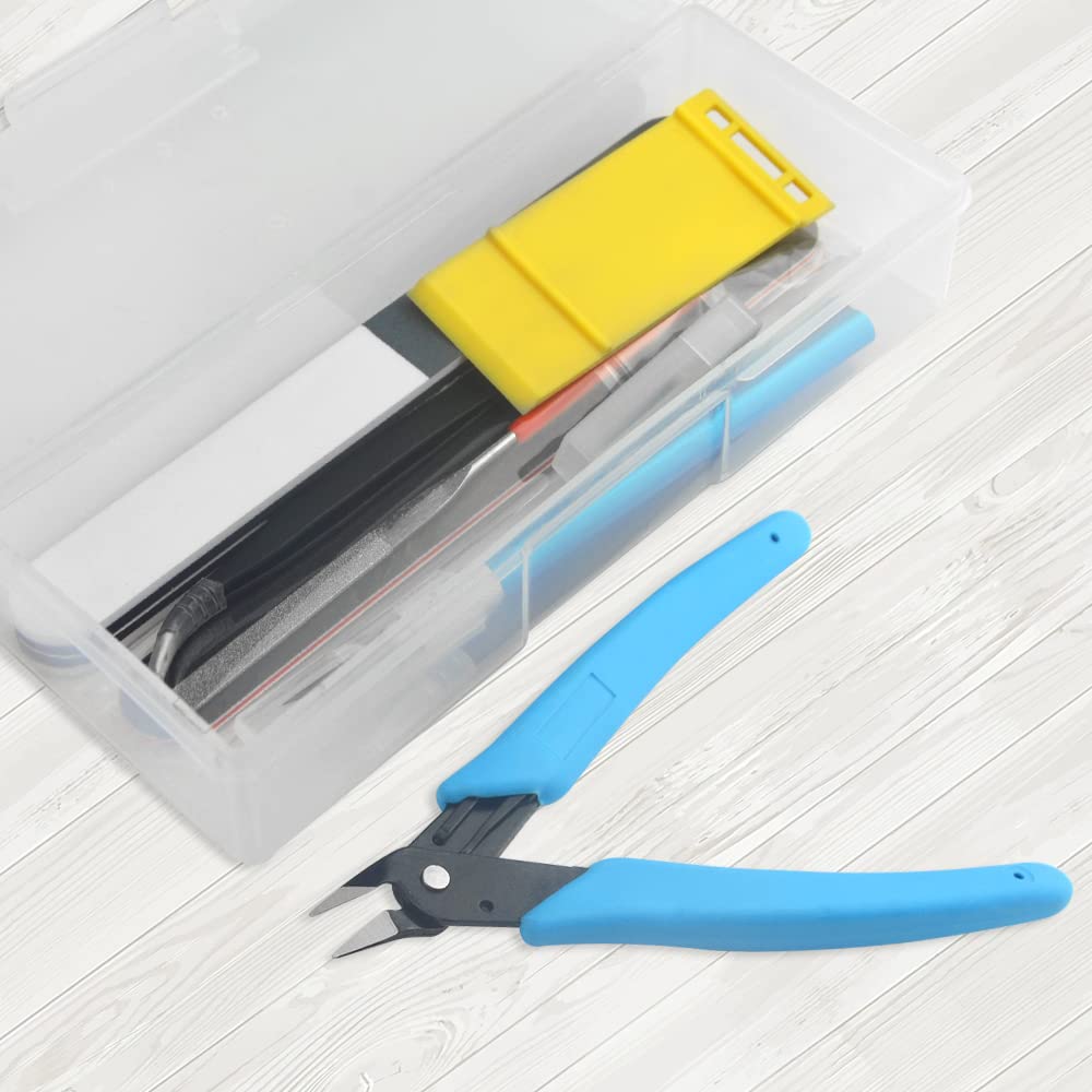 BXQINLENX Professional 9 PCS Gundam Model Tools Kit Modeler Basic Tools Craft Set Hobby Building Tools Kit for Gundam Car Model Building Repairing and Fixing(B)