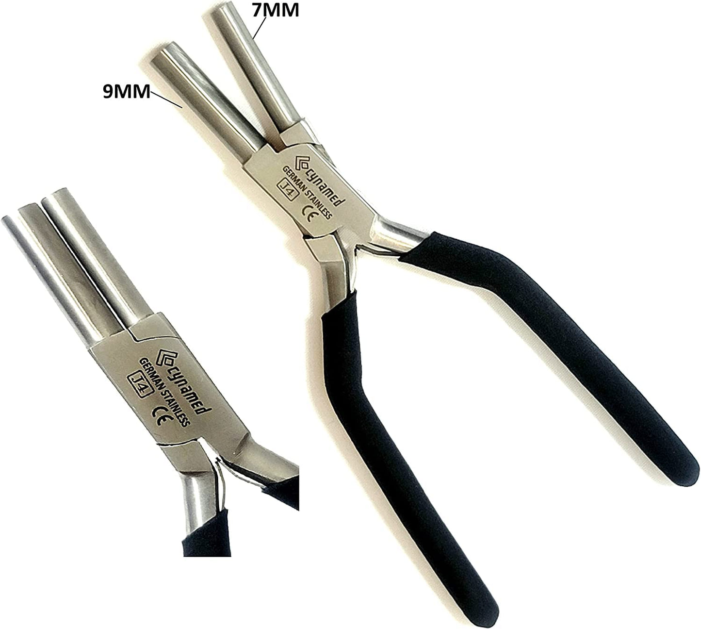 1 EA German Heavy Duty Bail Making Pliers 3MM/5MM-7MM/9MM Bail making pliers for consistent loops connectors -WITH NON-SLIP COMFORT GRIP HANDLE (1 EACH-SIZE 7MM/9MM)