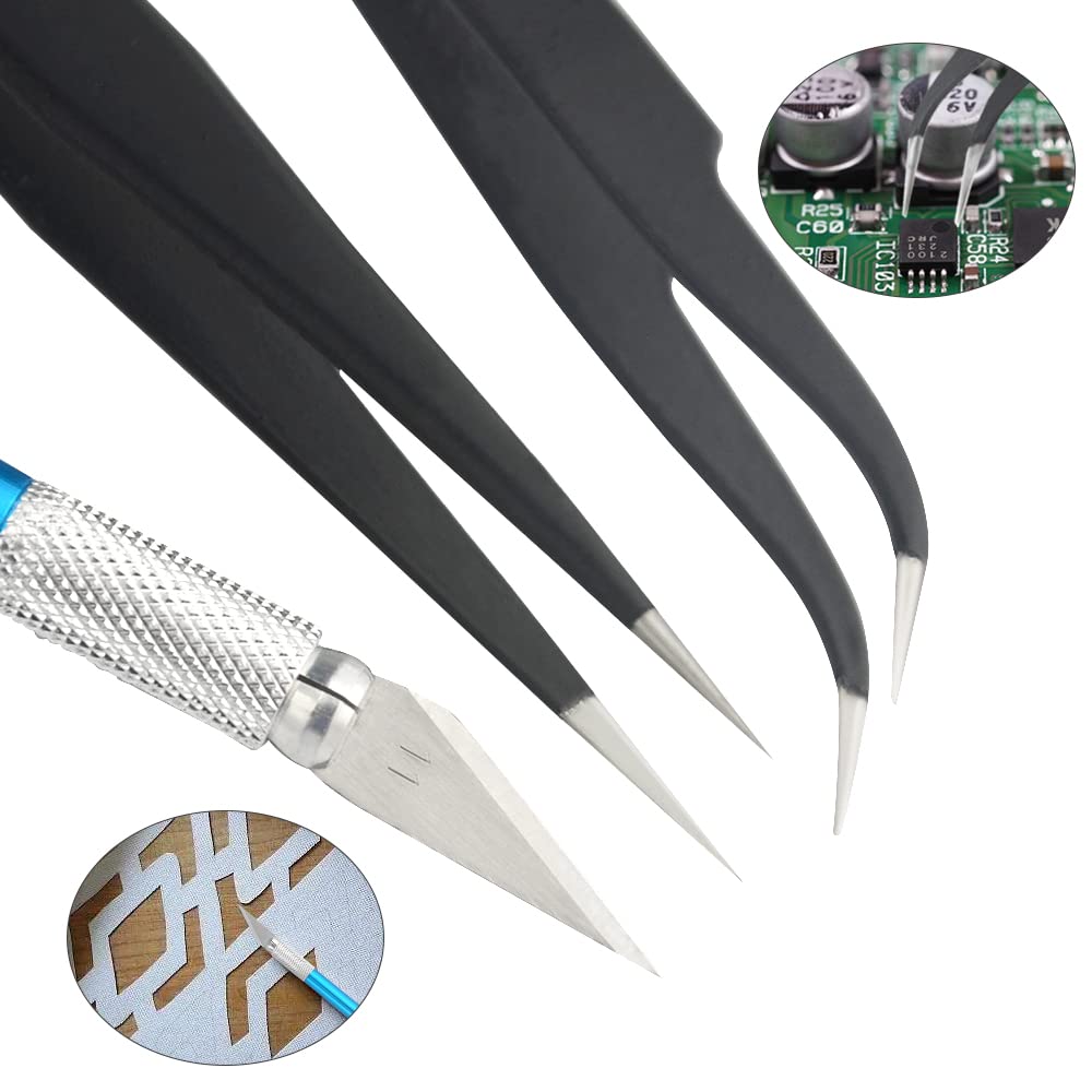 BXQINLENX Professional 8 PCS Gundam Car Model Tools Kit Modeler Basic Tools Craft Set Hobby Building Repairing and Fixing(A)
