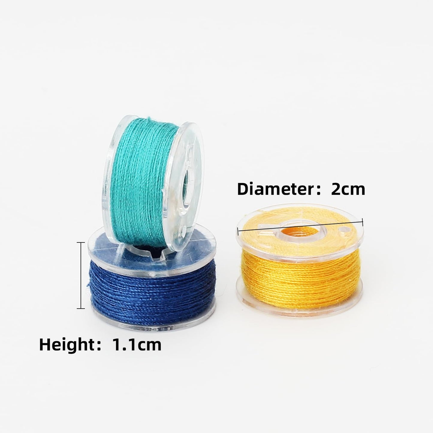 50Pcs Bobbins Sewing Threads Kit 25 Colors 500 Yards Sewing Polyester Thread Spools with 25Pcs Same Color Prewound Bobbins for Hand Sewing DIY Emergency Travel Sewing Machine Use