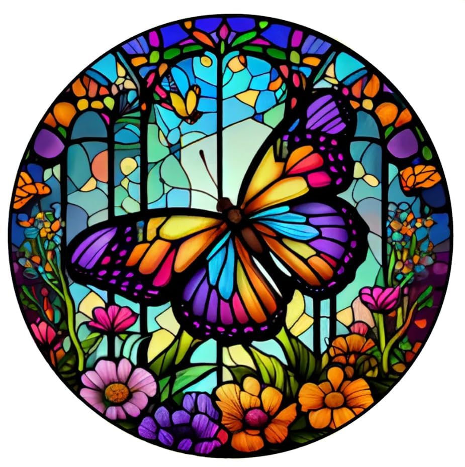 Butterfly Stamped Cross Stitch Kits - Counted Cross Stitch Kits for Beginners Adults,11 CT Patterns Dimensions Embroidery Kits Arts Craft Kits,for Gift and Home Decor 13.8 x 13.8inch