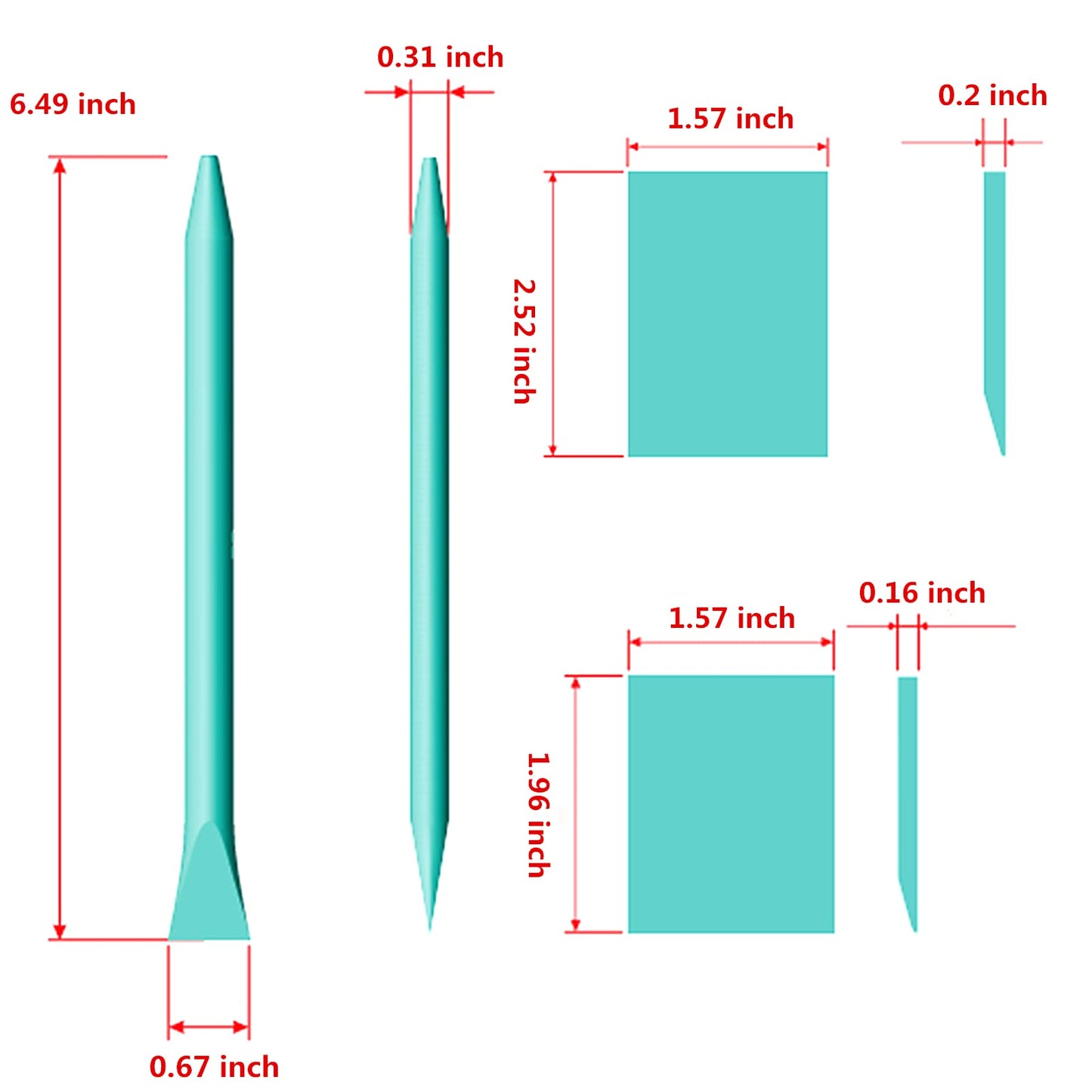 JAJADO 8 Packs Screen Printing Squeegee Chalk Paste Tool Set, Self Adhesive Stencils Rubber Squeegee Mini Squeegee, Rubber Paint Stir Sticks for Chalk Paste Paint or Ink for Silk Screen Stencils