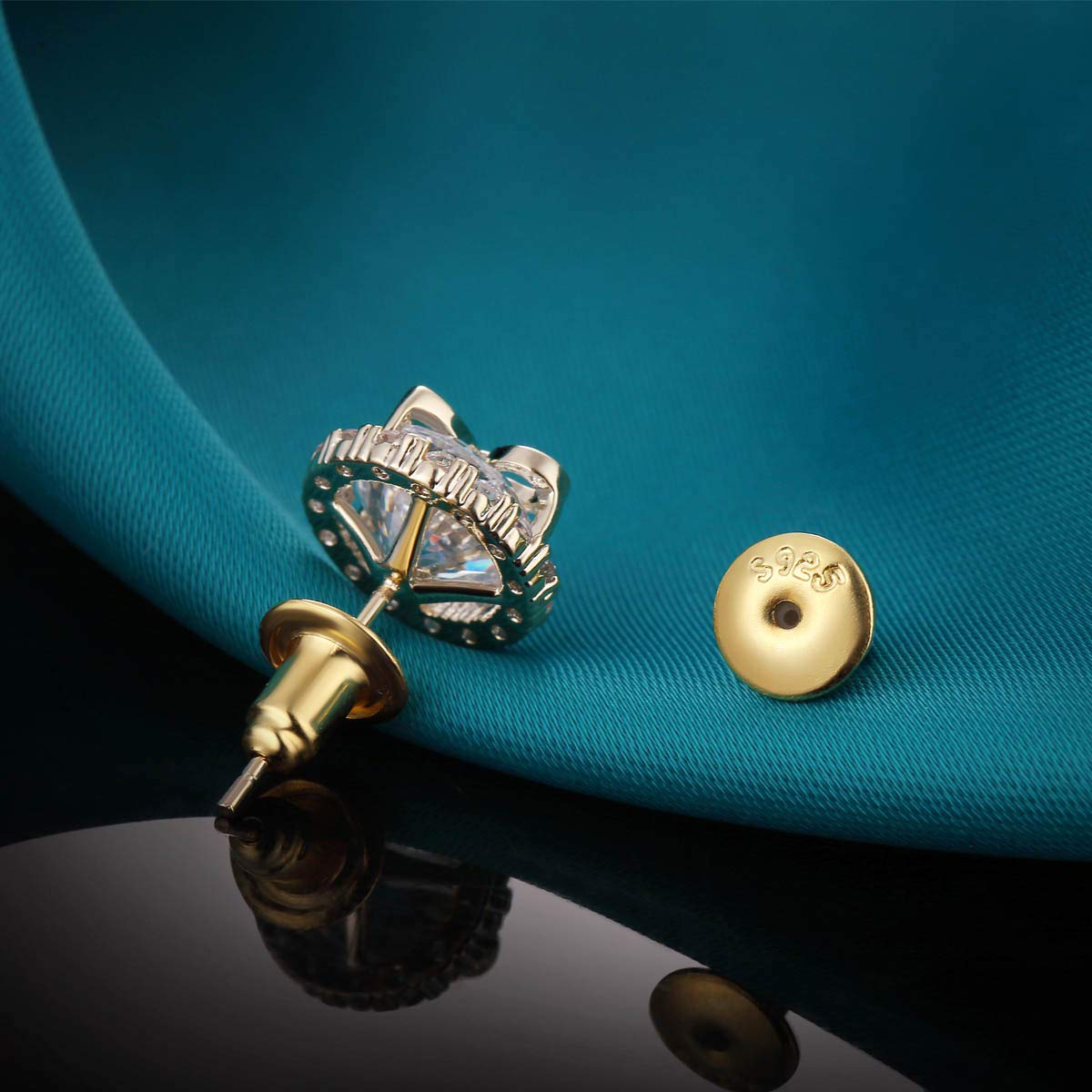 Catinee 14K Earring Backs,Plated Gold Earring Backs for Studs Secure,Hypoallergenic Earring Backs Apply To Earring Backs For Droopy Ears