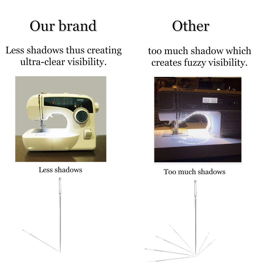 LED Sewing Machine Lights, ENERGY SAVING LED Machine Light for Drill Press, Desk, Craft Gooseneck Lamp Flexible LED Work Light Magnetic Lamp 33 LED's Sewing Lamp Magnetic Base Light magnetic led light