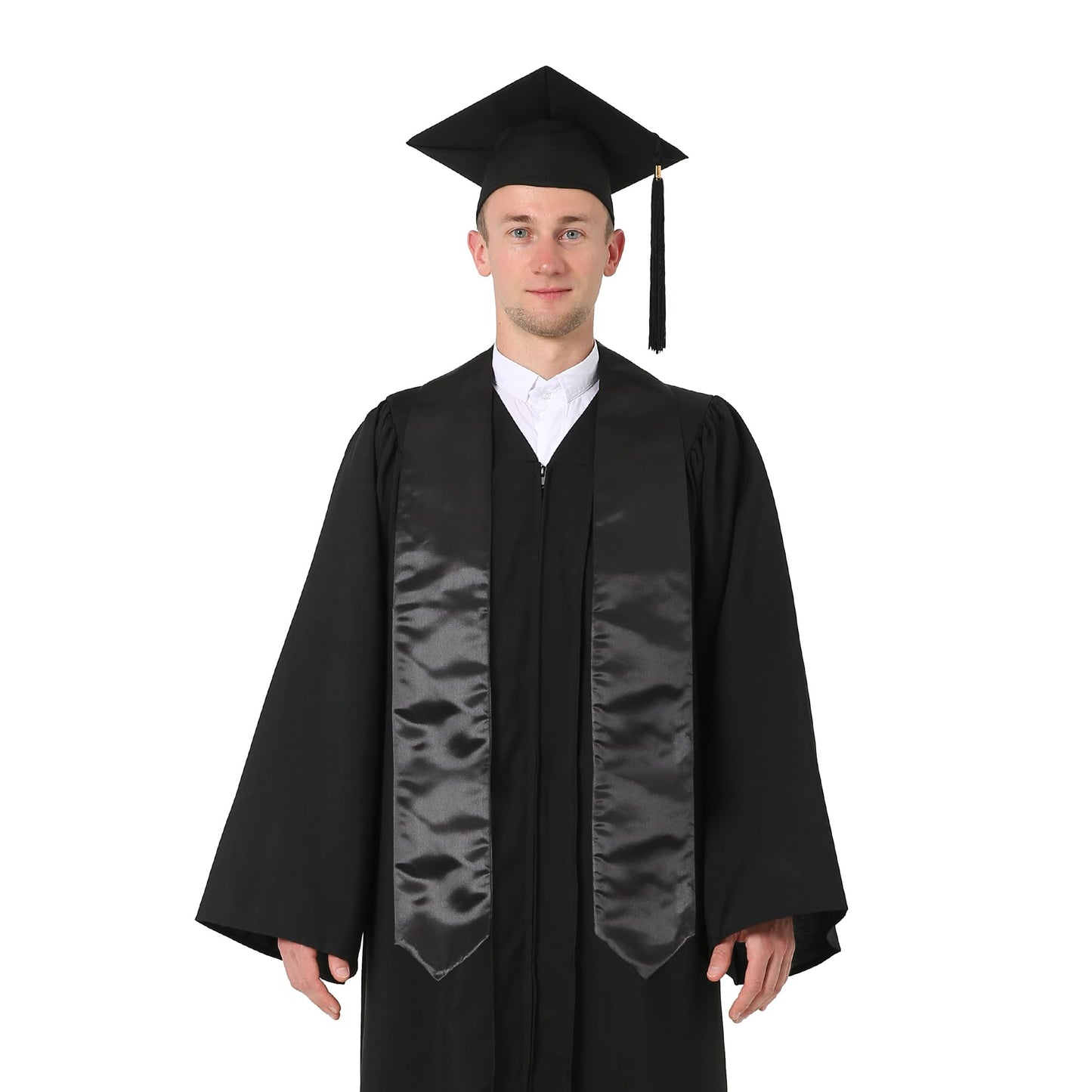 GraduatePro Plain Graduation Stole for Unisex Adults Sash 60" Long 16 Colors