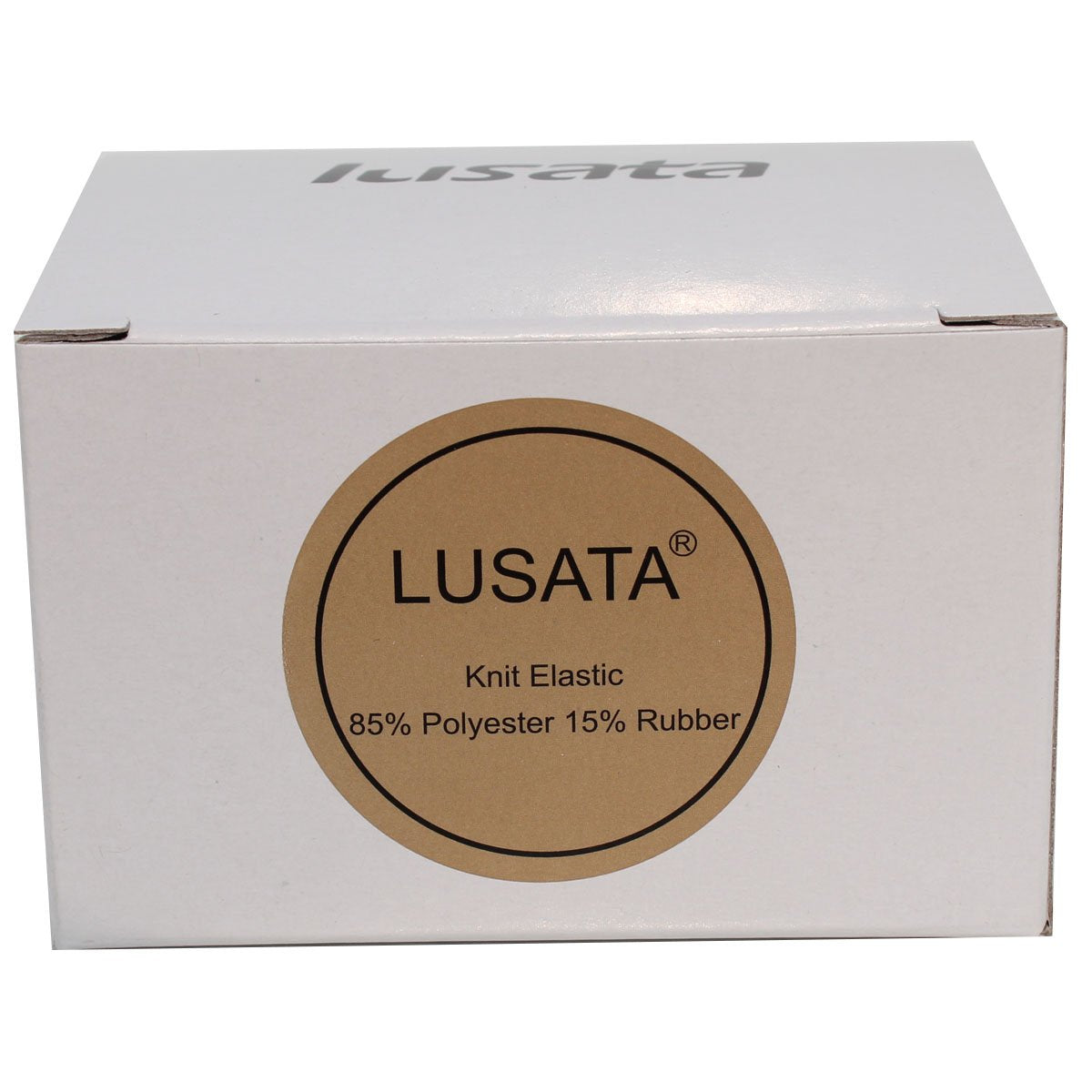 lusata 1.5 inch Wide Black Knit Elastic Spool Heavy Stretch High Elasticity Knit Elastic Band 5 Yard