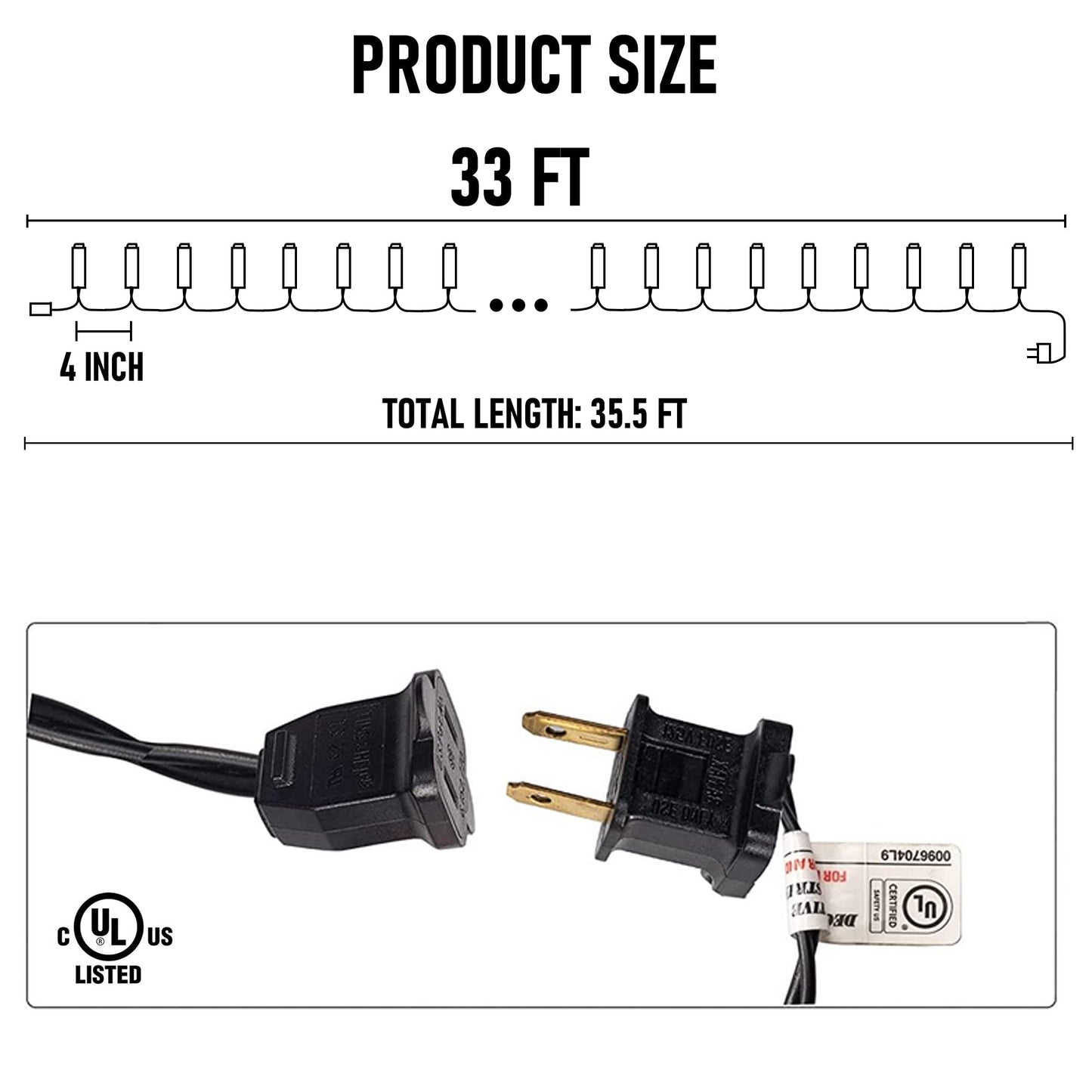 Dazzle Bright Purple & Orange Halloween 33FT 100 LED String Lights, Waterproof Connectable String Lights, Plug in Halloween Decorations for Party Garden Yard Indoor Outdoor