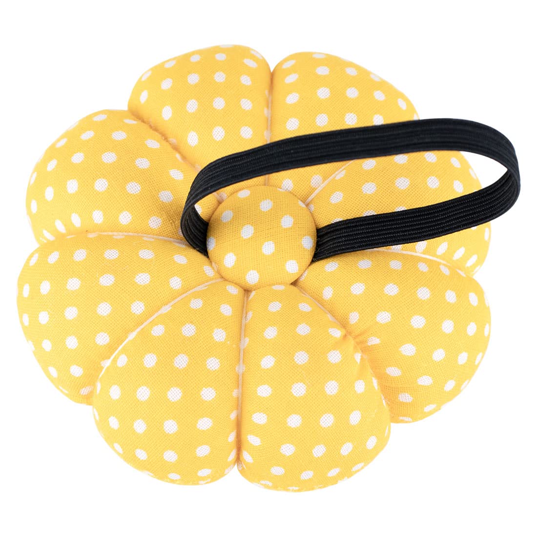 Rolybag Pin Cushions Wrist Pins Cushions with Elastic Strap Pumpkin Needle for Sewing Cushion Pincushions for Needlework or DIY Crafts(Yellow)