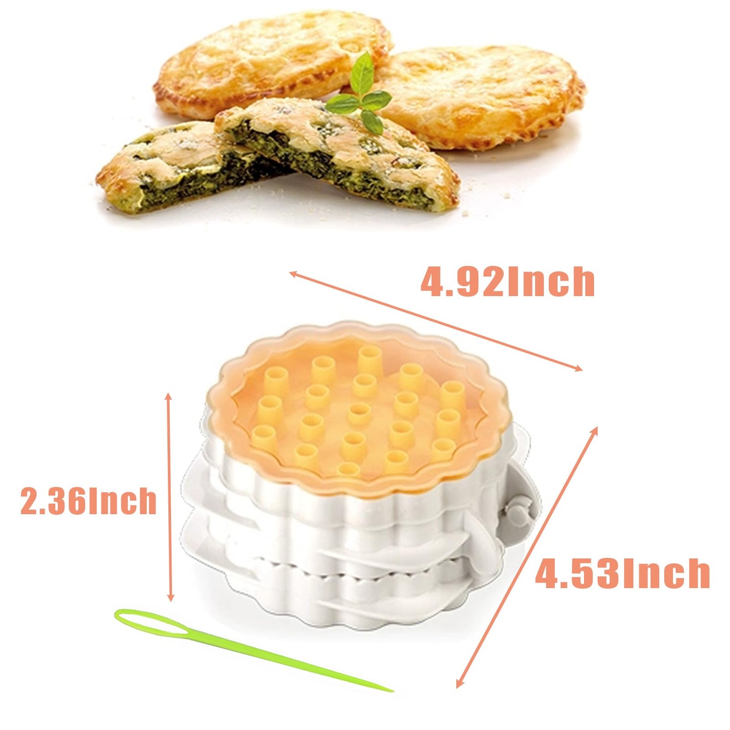 Dough Presser Pocket Pie Molds, Party Potluck Hand Pie Molds, Hand Pie Molds, Apple, Pumpkin And Acorn Shapes 3-Piece (Orbicular)
