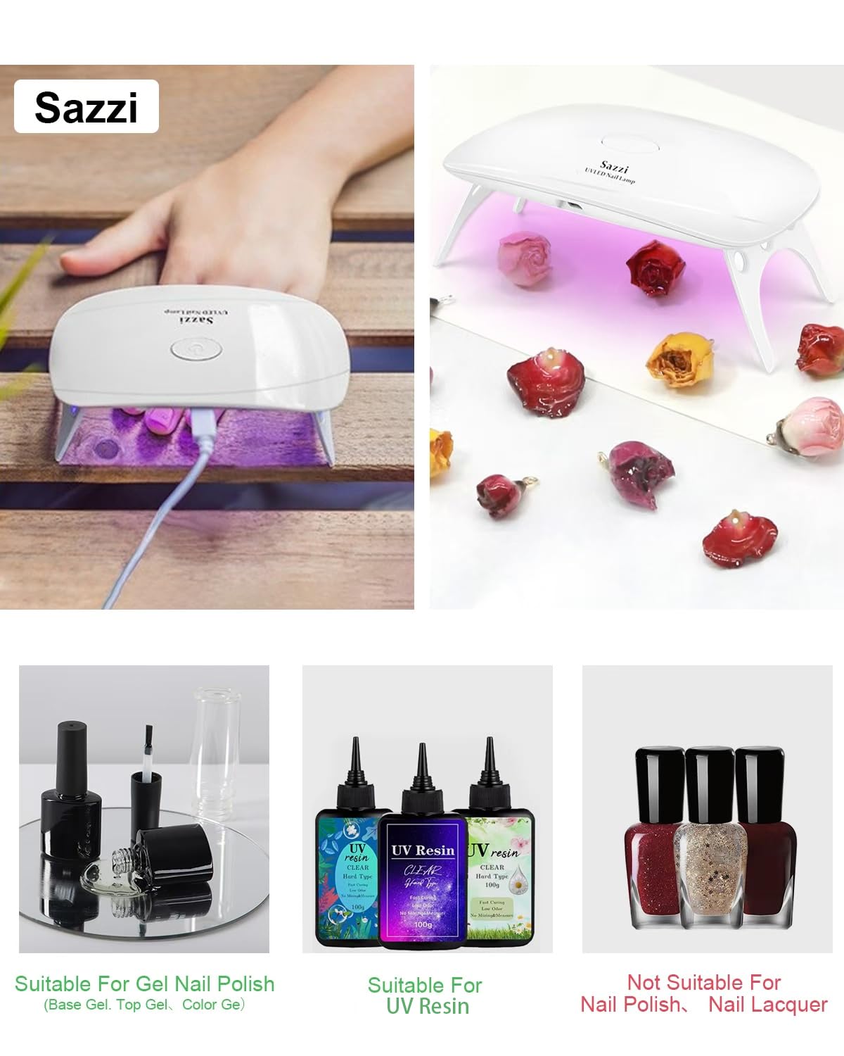 UV LED Nail Lamp UV Light for Gel Nails, Nail Dryer for Gel Polish and Resin, Curing light24W