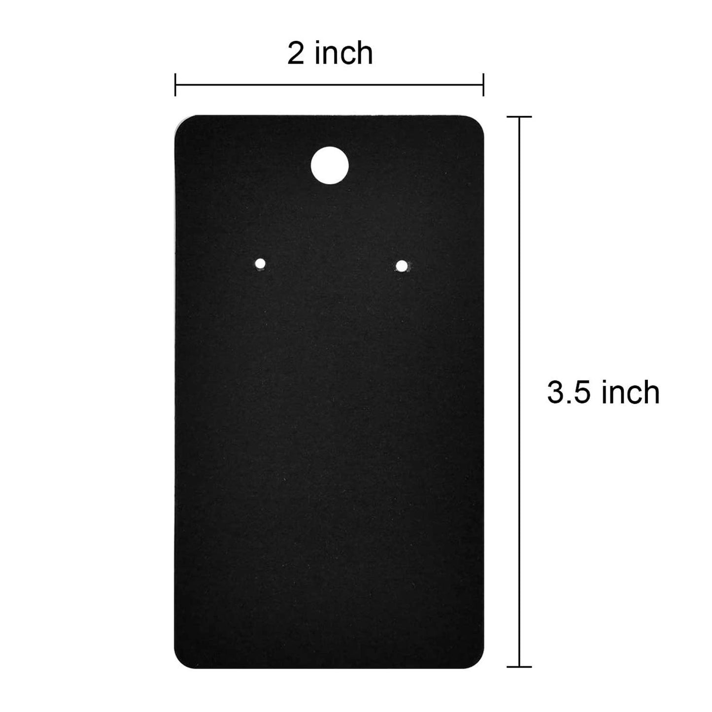 Earring Card Holder Earring Display Cards Hanging Earring, Kraft Paper Tags, 256 Pack, 3.5 x 2 Inches (Black)