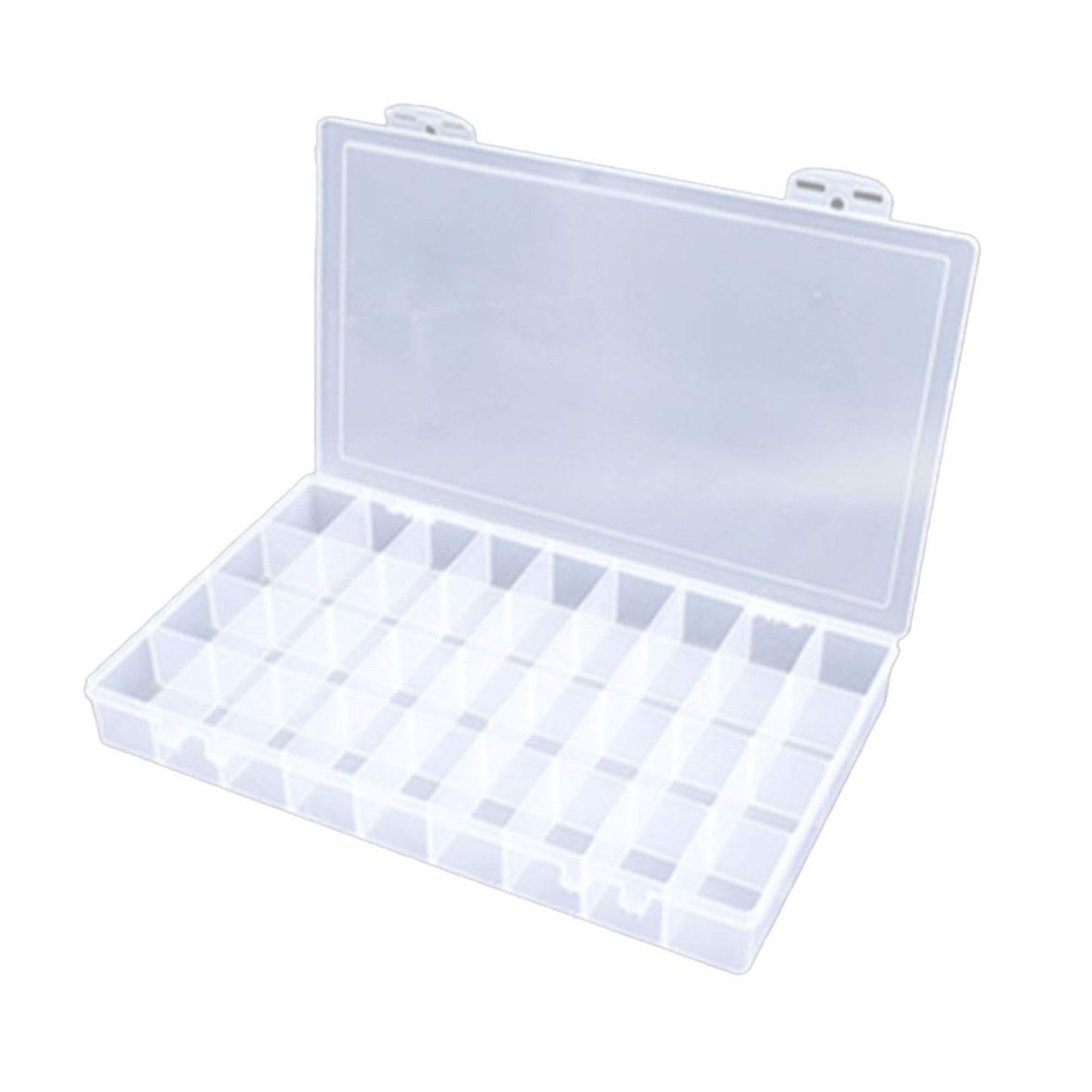 1 PCS 36 Grids Large Plastic Organizer Box with Dividers, Compartment Organizer Box for Nail Accessories/Screw/Sewing Arts and Oil Paint, Bead Storage Containers 14.9" x 9.2" x 1.9" (Clear)
