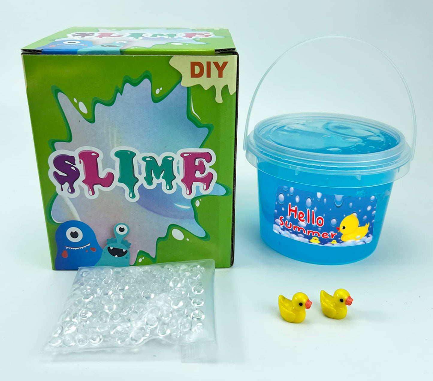 Charming Blue Crunchy Fishbowl Bead Slime,Super Soft and Non-Sticky, Great for Birthday Gifts for Girl and Boys,Party Favors,Christmas Stocking Stuffers