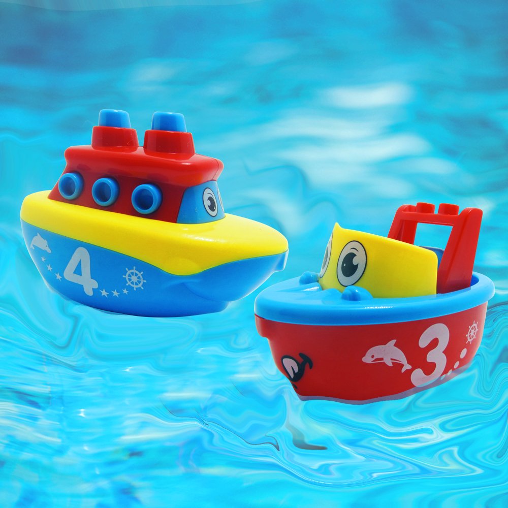 3 Bees & Me Bath Toys for Boys & Girls - Magnetic Boat Set for Toddlers & Kids - Fun Educational Bath Toy