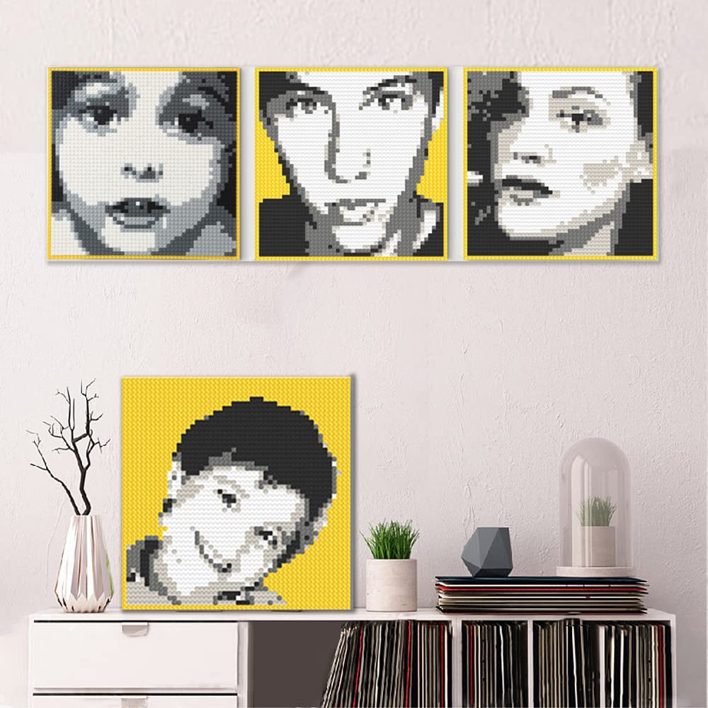 Personalized Mosaic Portrait Custom Building Kit Bricks Art Set Customized Your Own Photo Picture Unique Gift (Large/15.7"x15.7")
