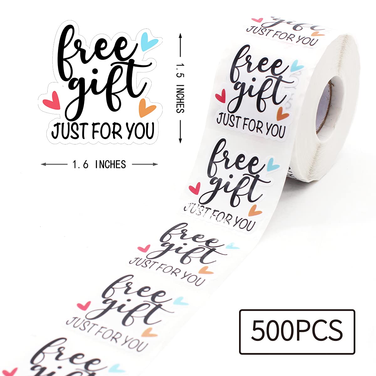 Littlefa Cute Just for You Stickers,Small Business Stickers,Boutique Stuff Sticker,Thank You Stickers,Sample Mail Stickers,Gift Bags Packaging Sticker 500 PCS