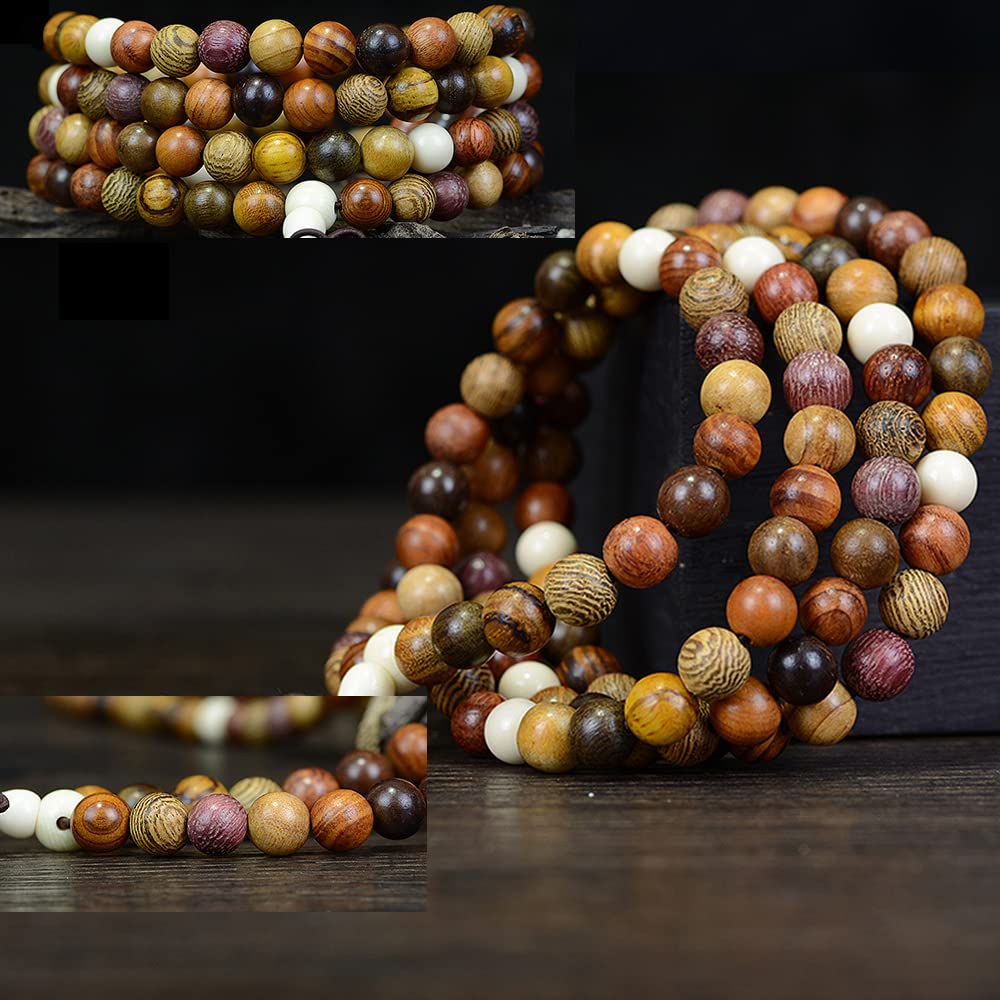 200pcs 8mm Gorgeous Natural Round Polished Rosewood Loose Beads for Jewelry Making DIY Handmade Crafts