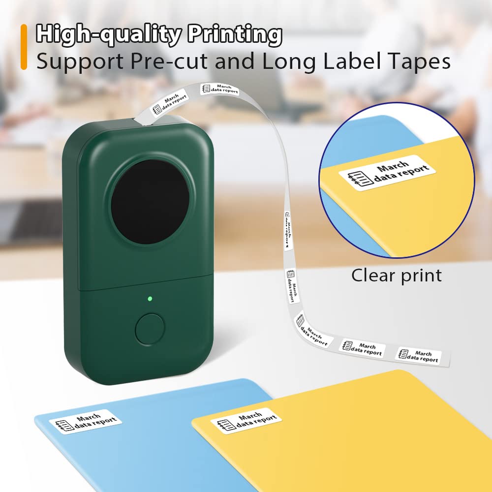 Phomemo D30 Label Maker Machine, Portable Bluetooth Mini Label Printer, Smart Phone Handheld Thermal Sticker Small Labeler Multiple Templates Font Icon Inkless for Home Office