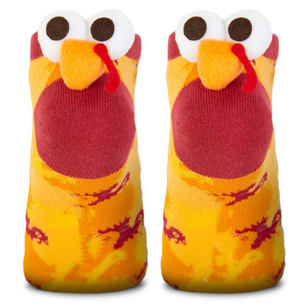 Gone For a Run Holiday Athletic Running Socks | Woven Low Cut | Thanksgiving Turkey Socks